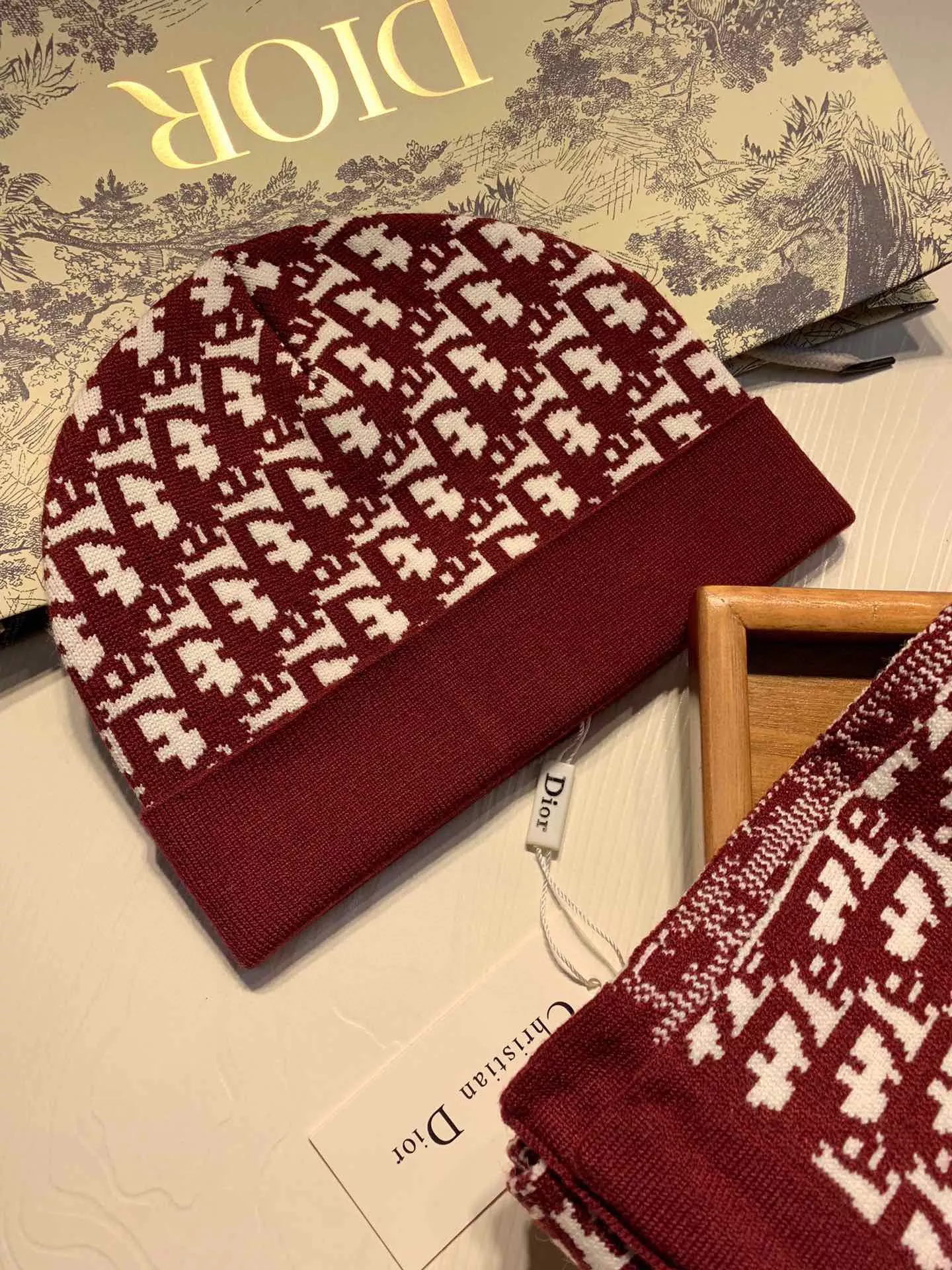 Christian Dior Hat and Scarf Set TopPick 8946