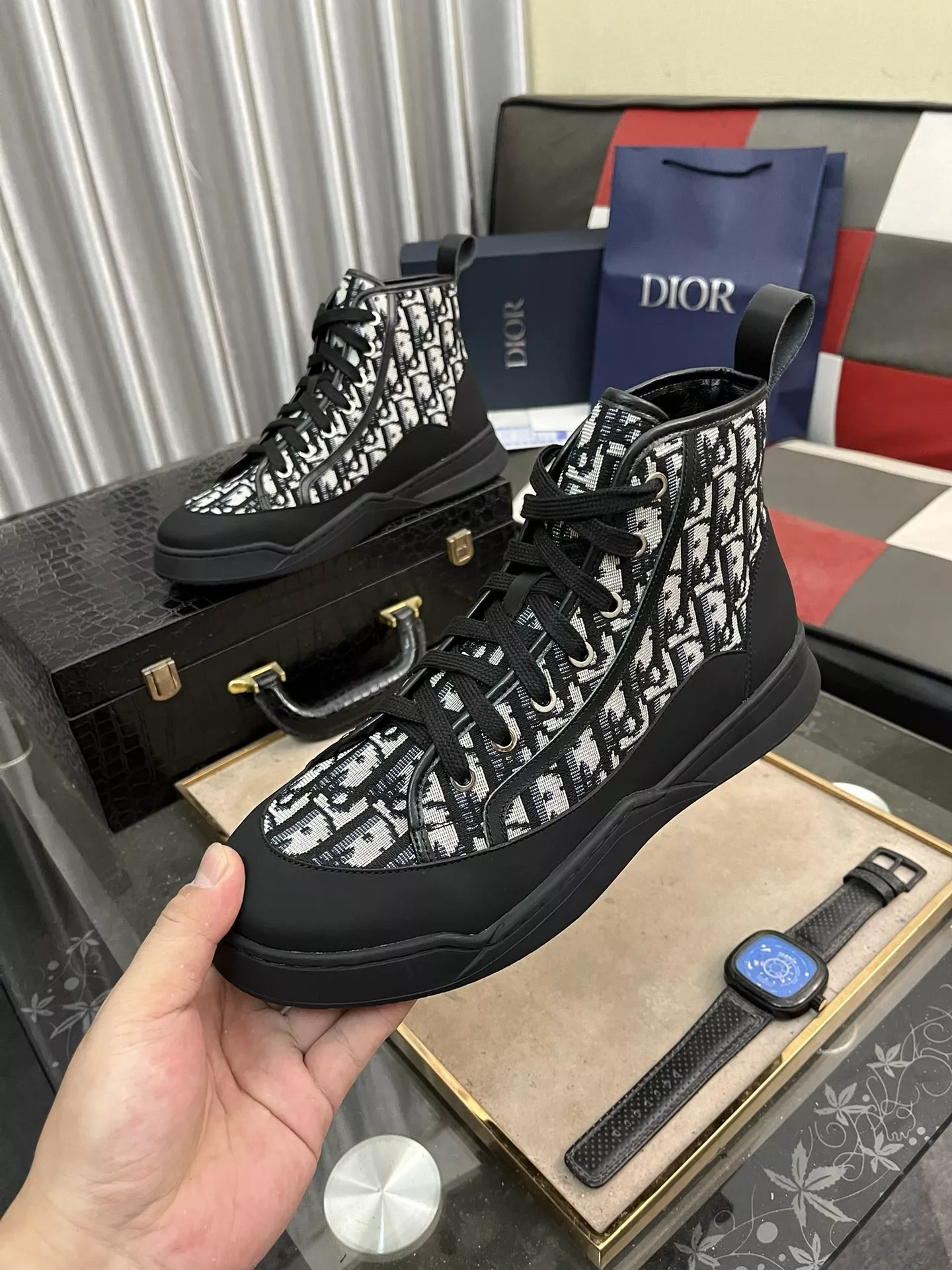 Christian Dior High Top Shoes For Men Classic 5372