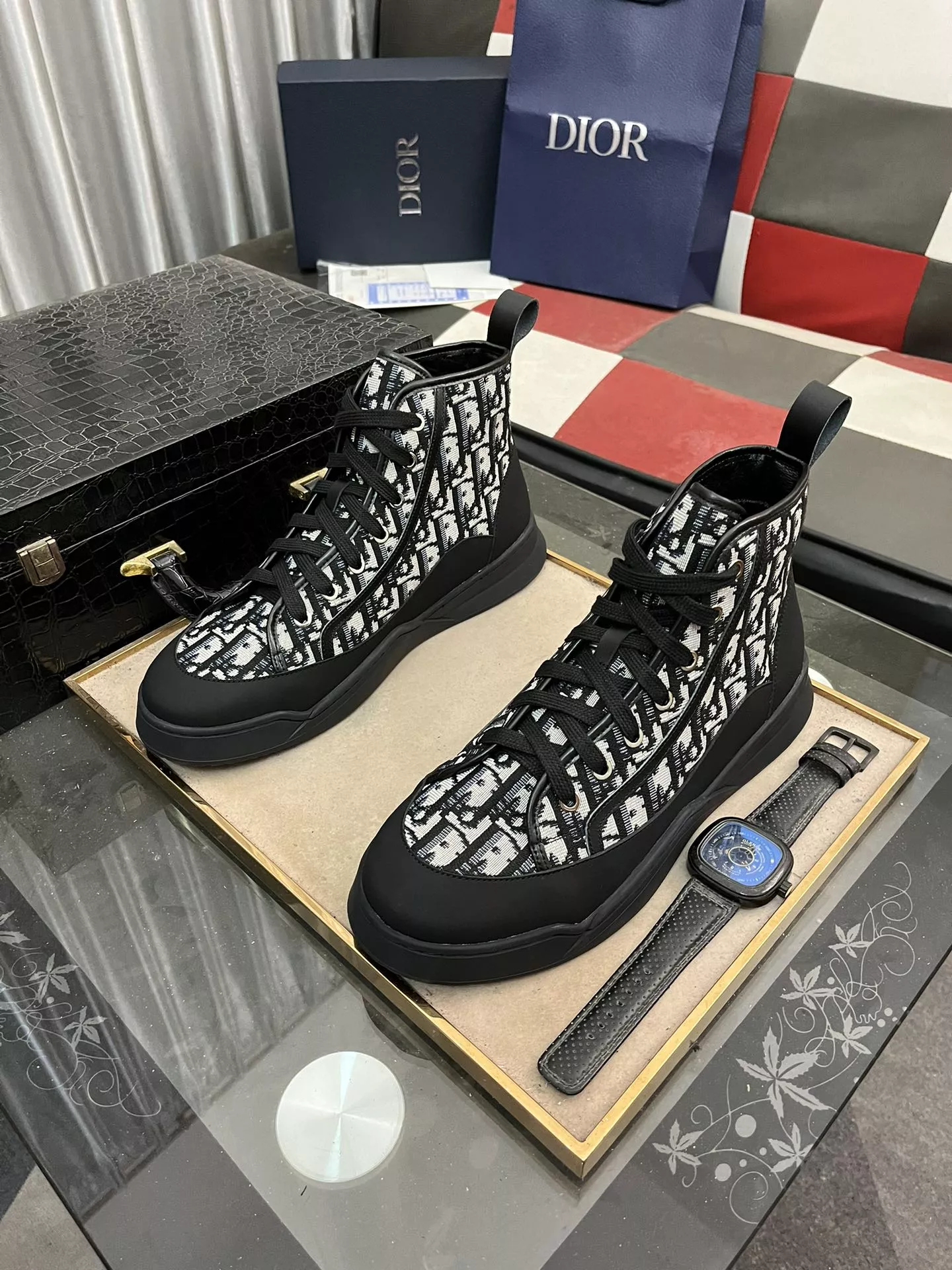 Christian Dior High Top Shoes For Men Classic 5372