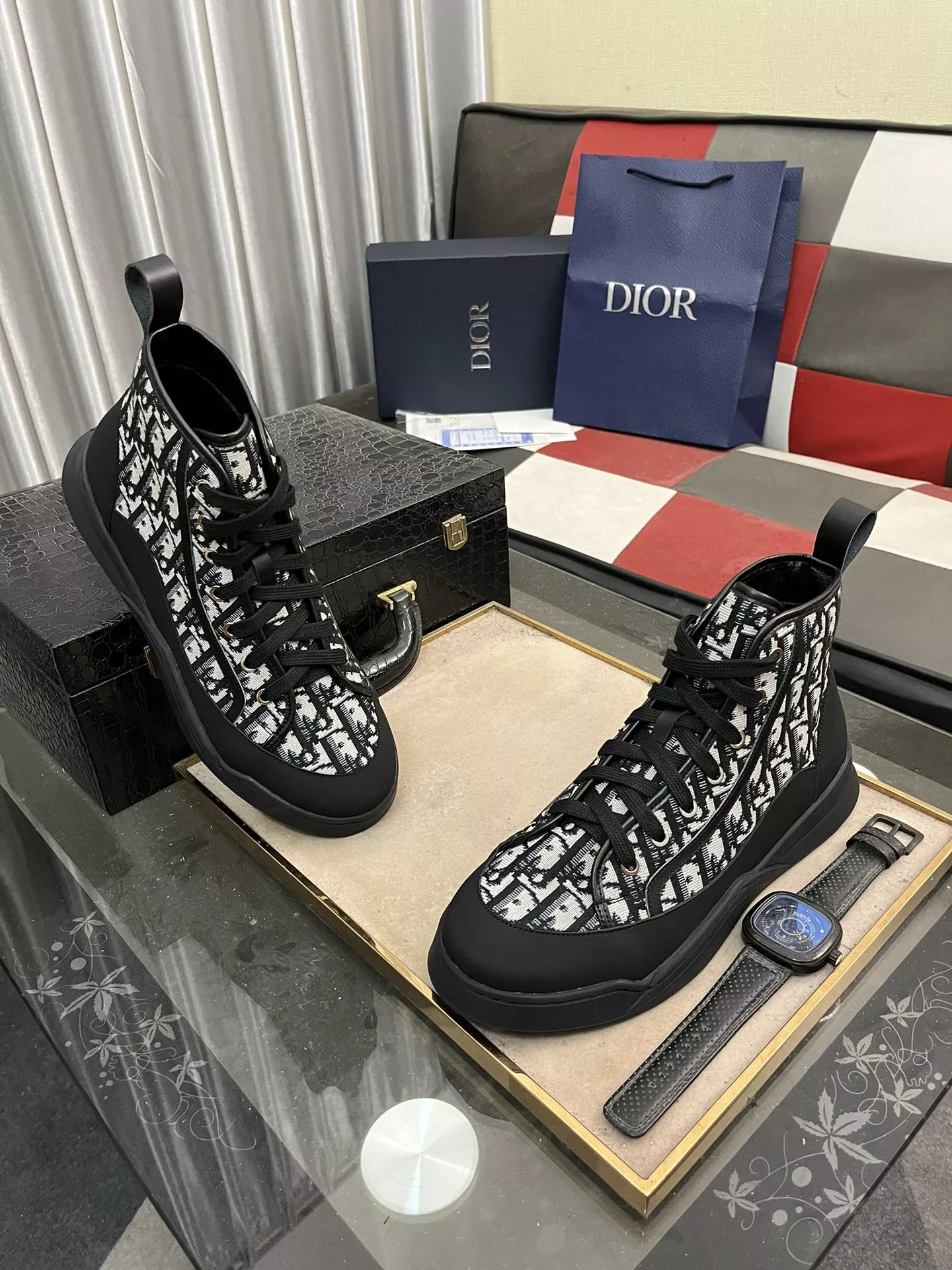 Christian Dior High Top Shoes For Men Classic 5372