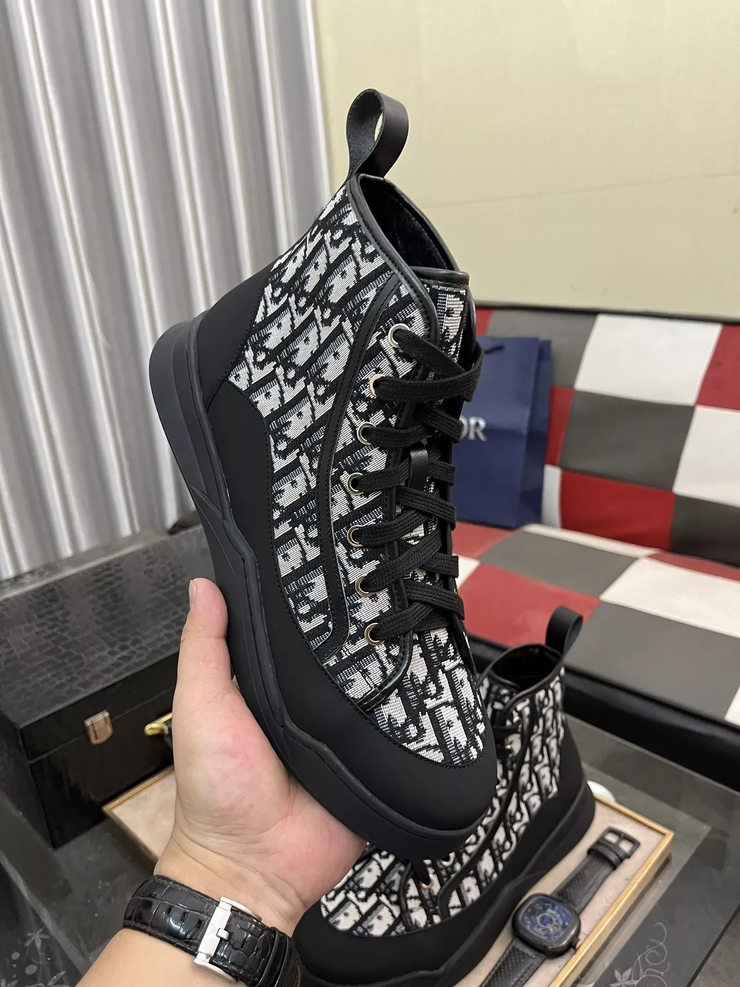 Christian Dior High Top Shoes For Men Classic 5372