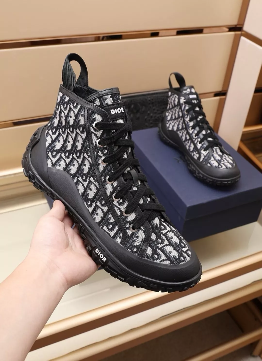 Christian Dior High Top Shoes For Men Refined 5820