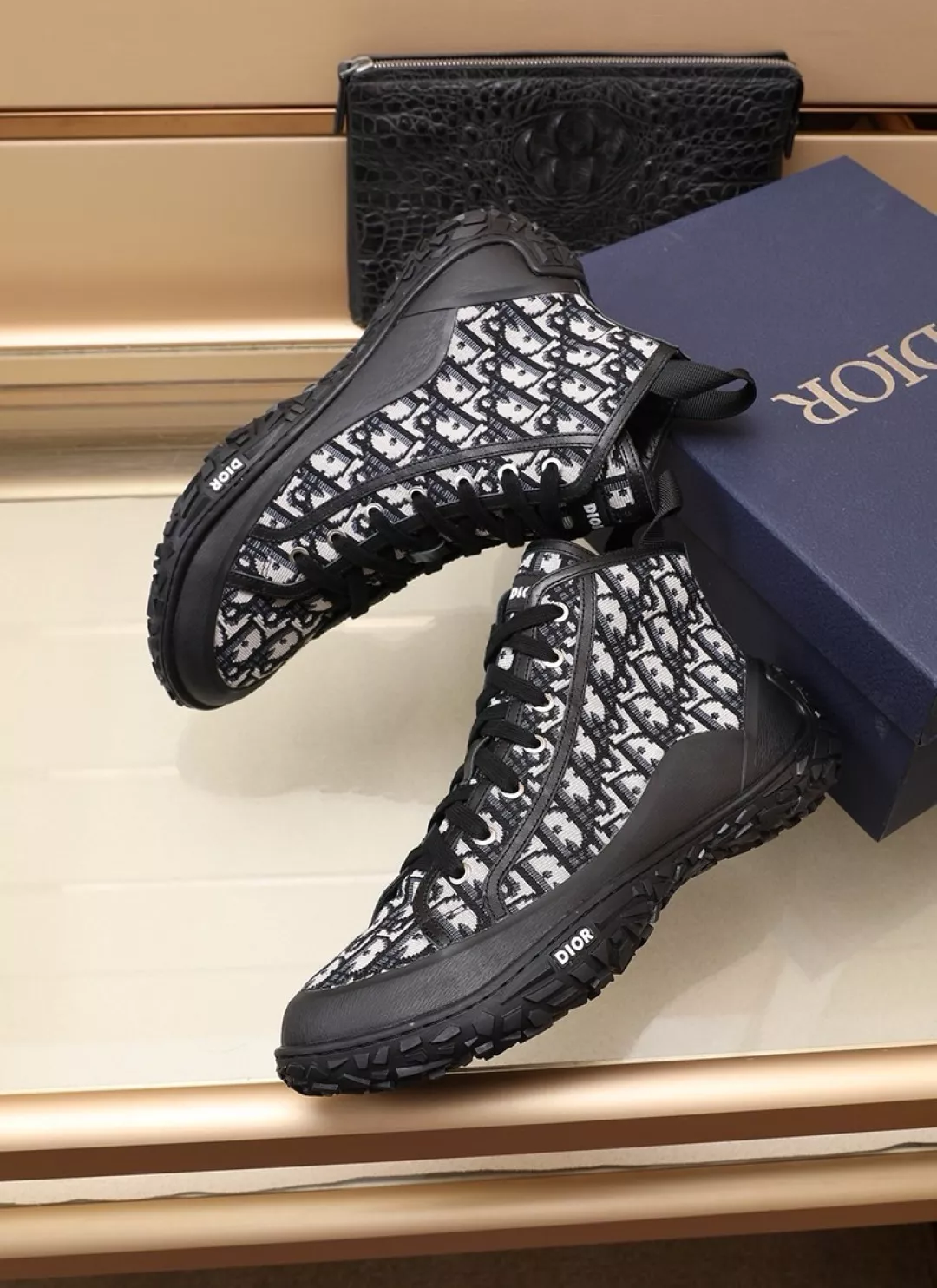Christian Dior High Top Shoes For Men Refined 5820