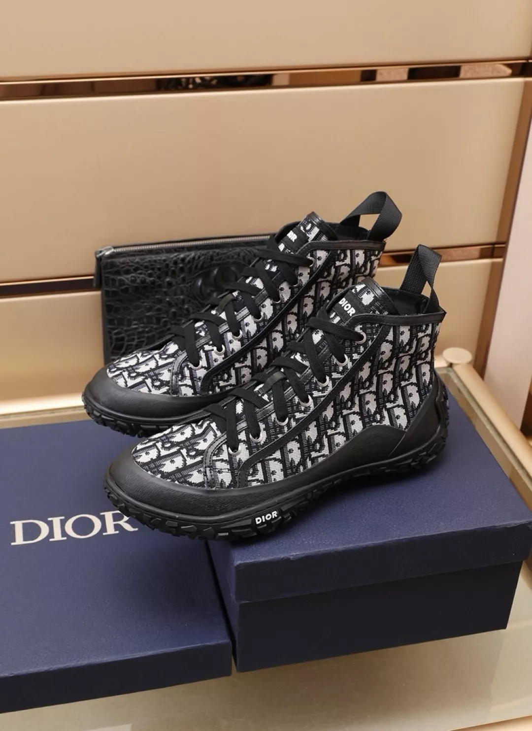 Christian Dior High Top Shoes For Men Refined 5820