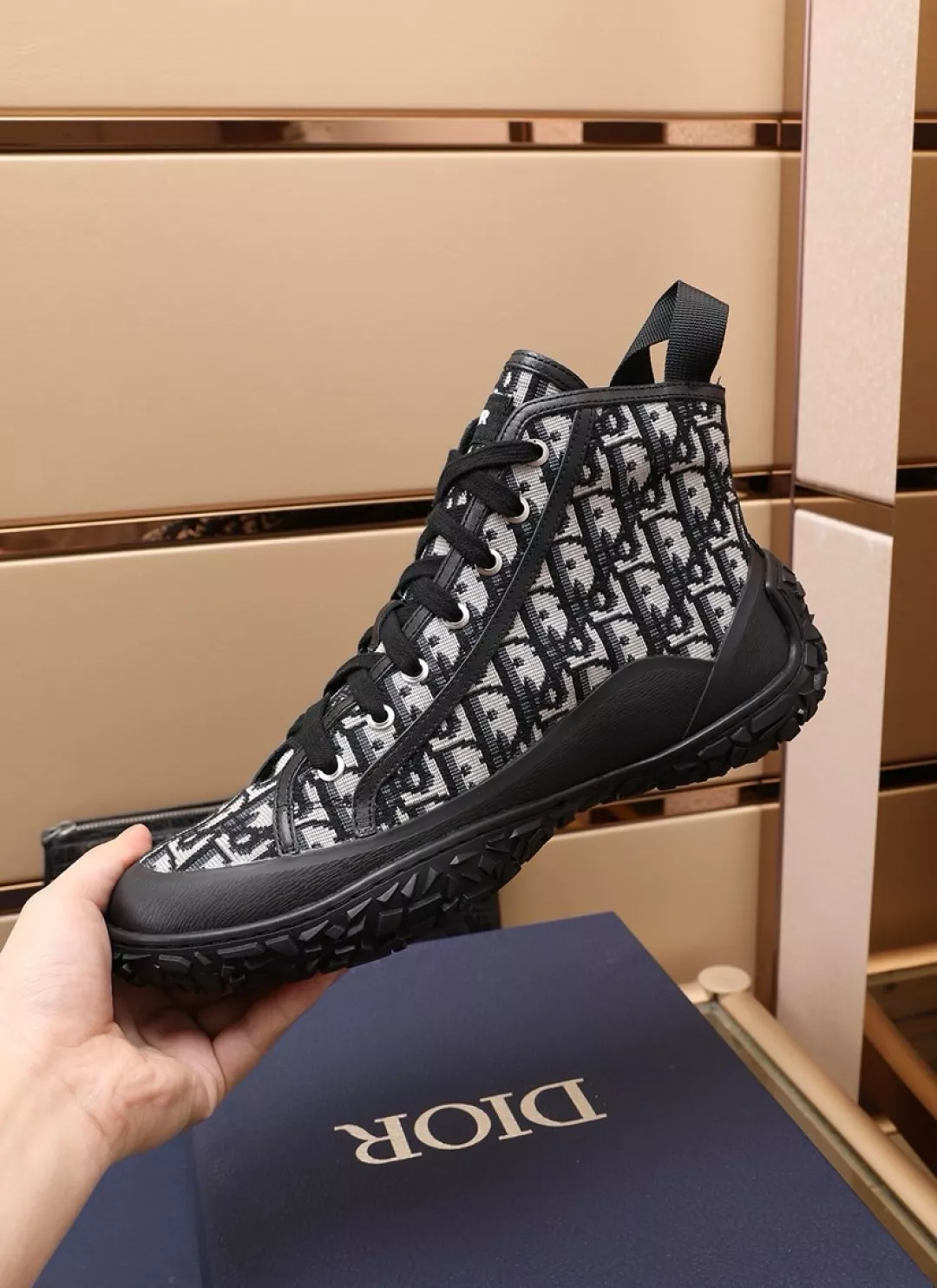 Christian Dior High Top Shoes For Men Refined 5820