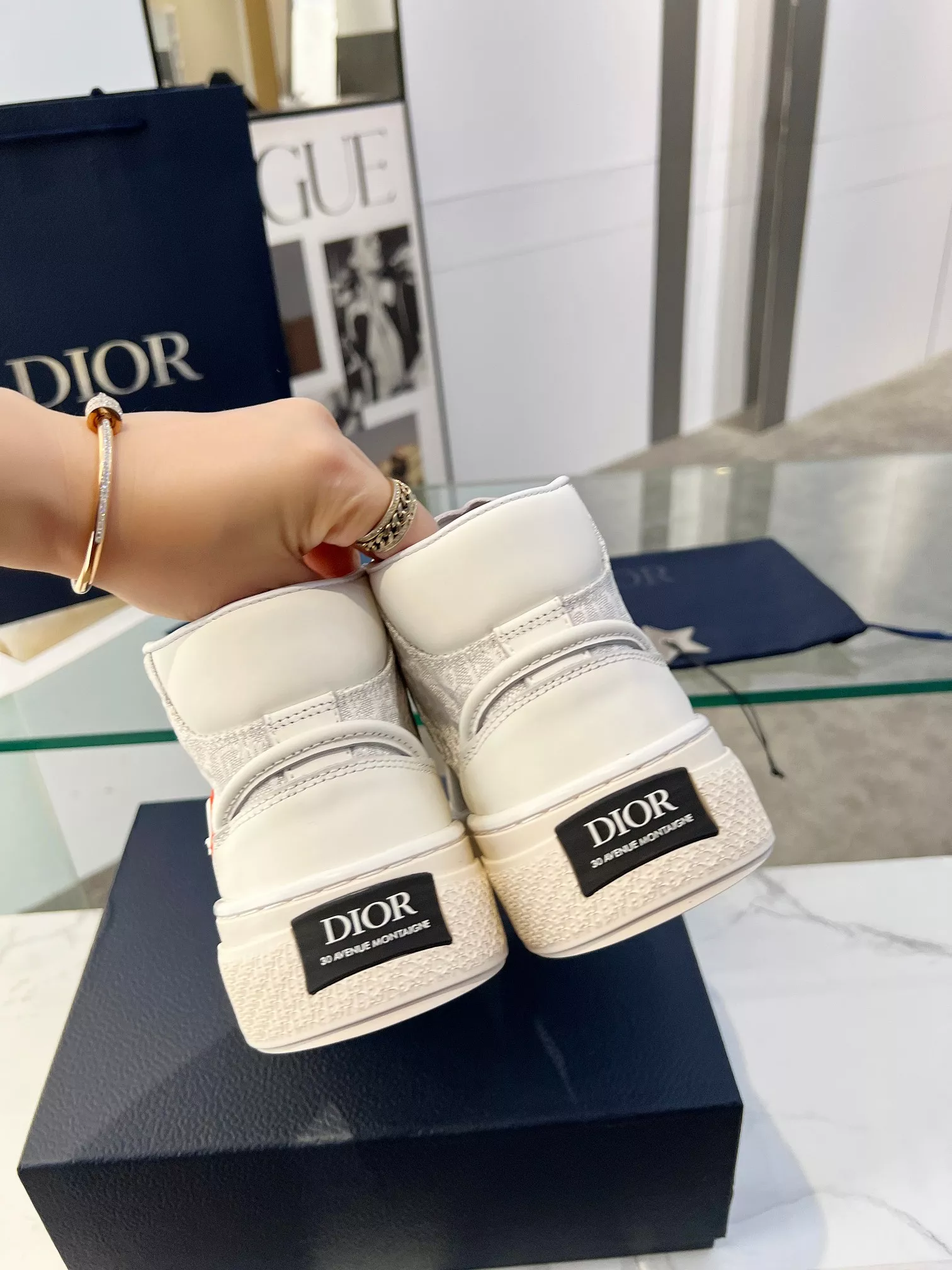 Christian Dior High Top Shoes For Women Bold 8649