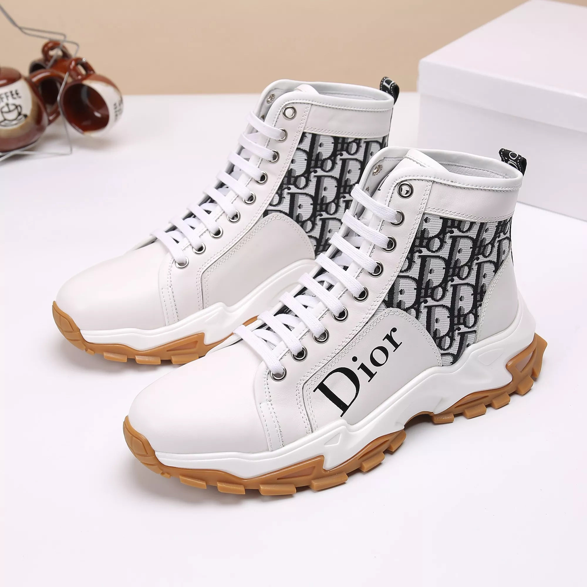 Christian Dior High Top Shoes For Women Bright 4476