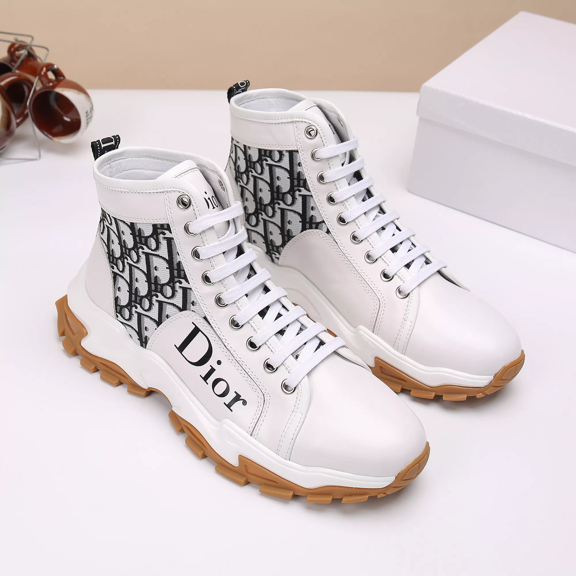 Christian Dior High Top Shoes For Women Bright 4476