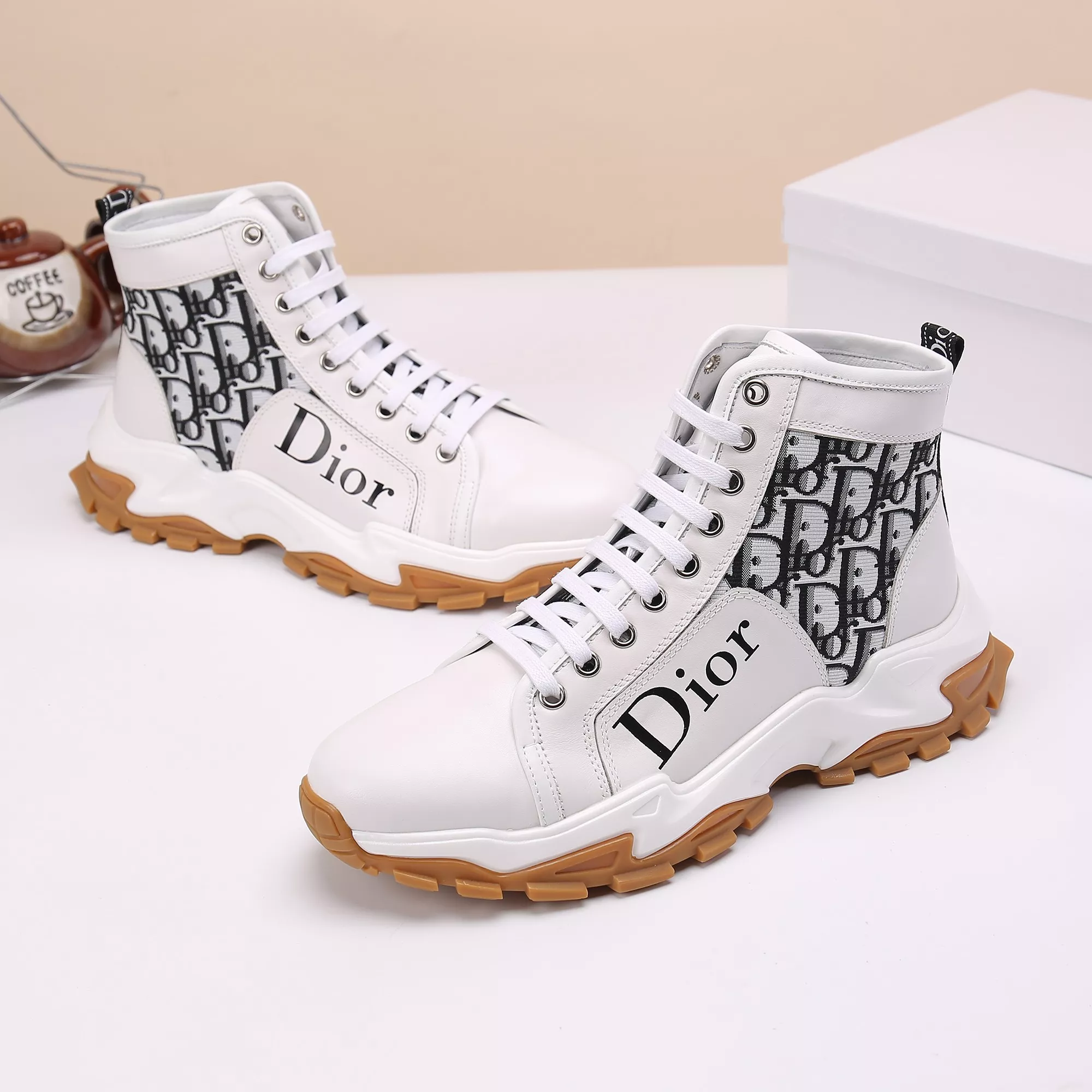 Christian Dior High Top Shoes For Women Bright 4476