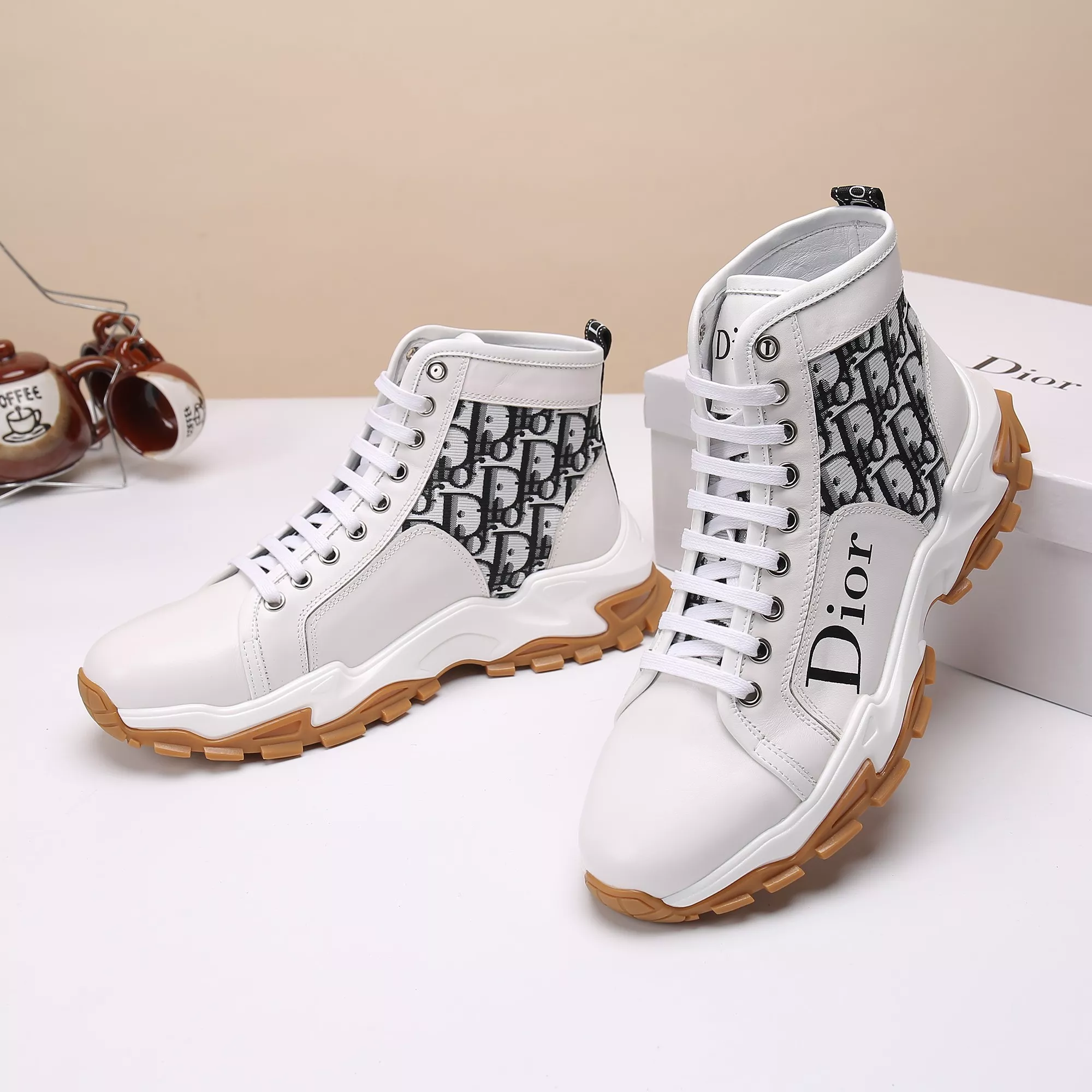 Christian Dior High Top Shoes For Women Bright 4476