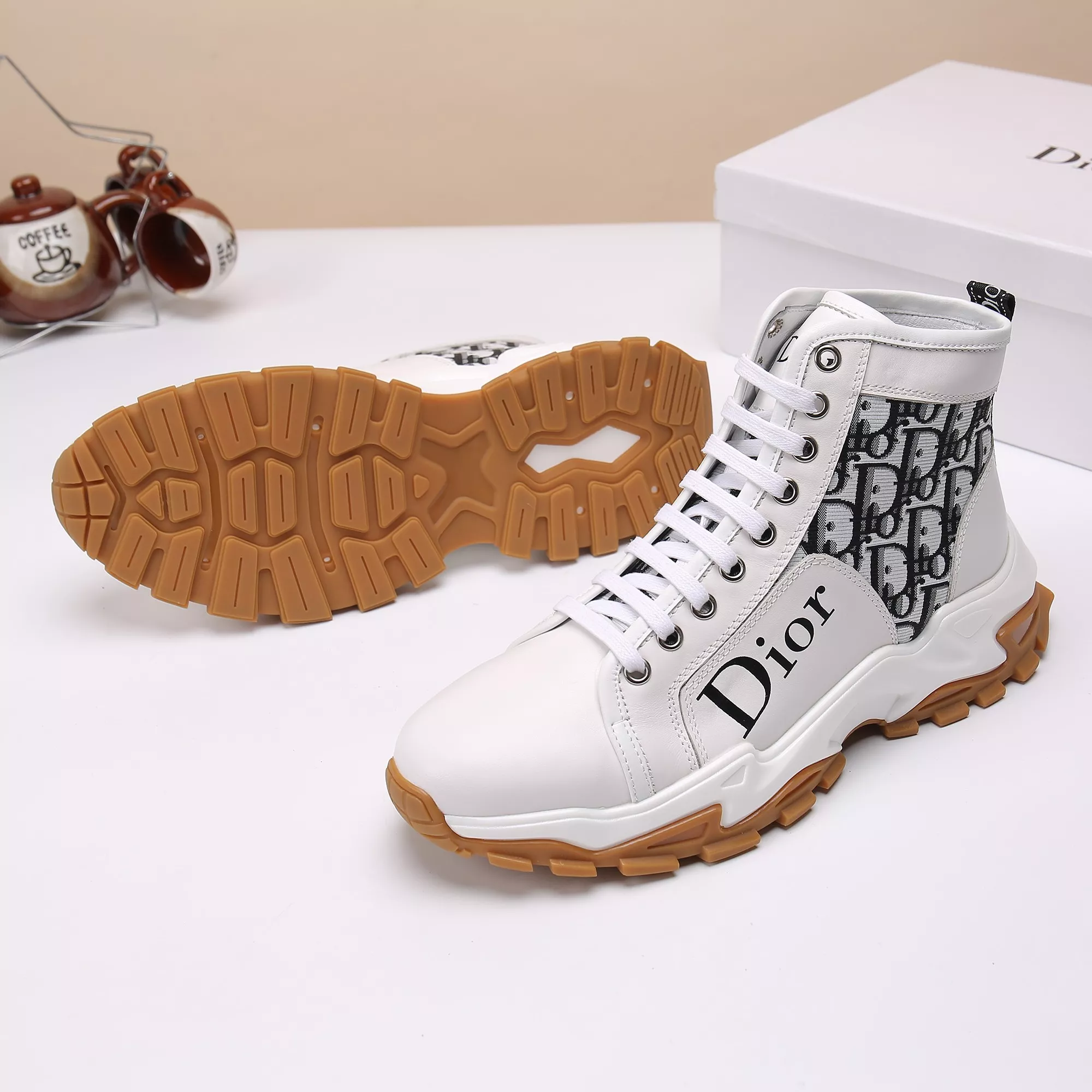 Christian Dior High Top Shoes For Women Bright 4476