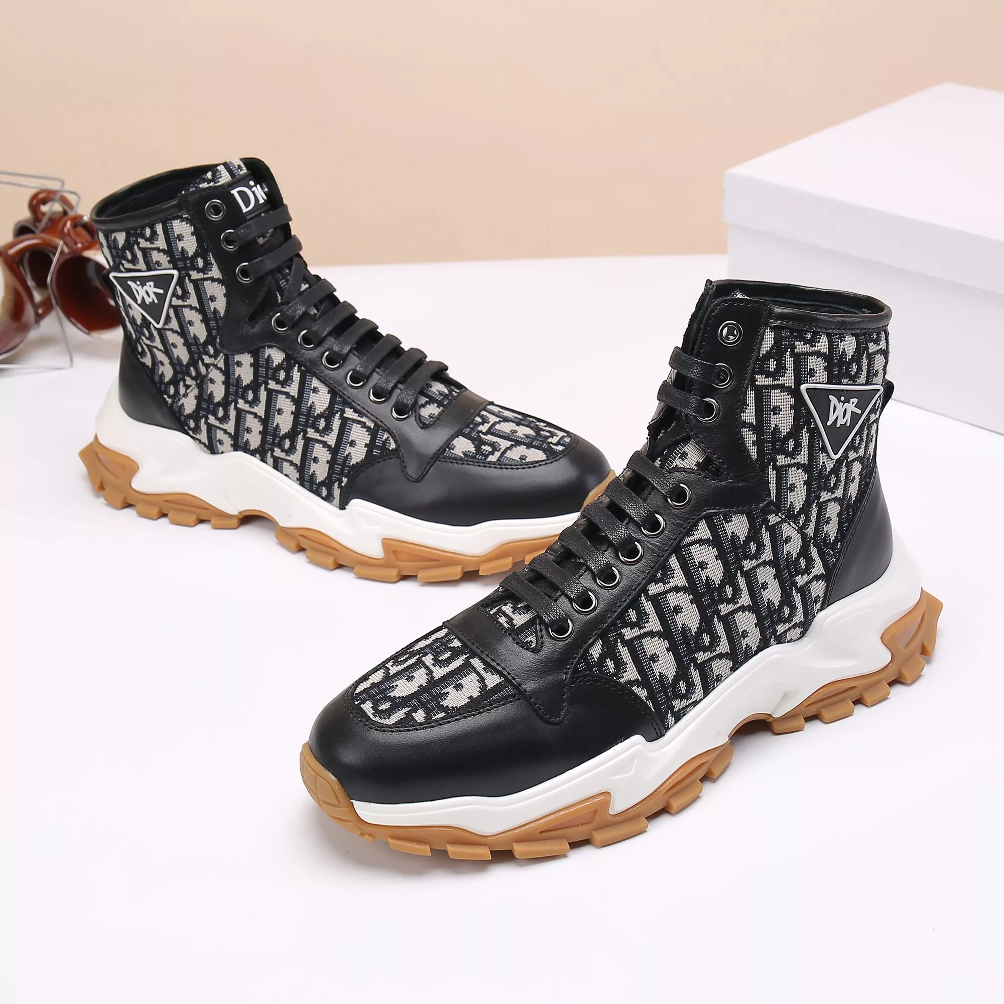 Christian Dior High Top Shoes For Women Lightweight 8725