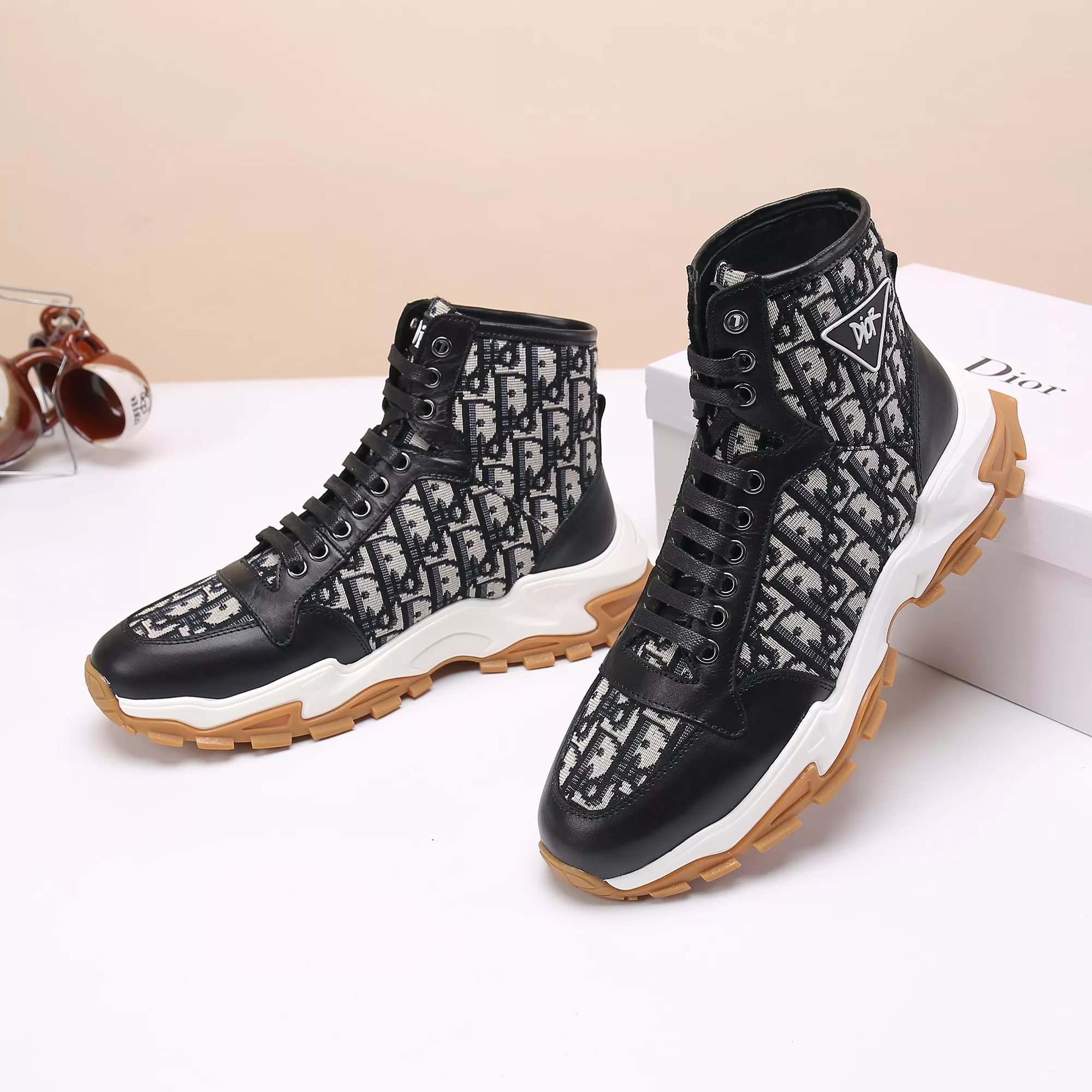 Christian Dior High Top Shoes For Women Lightweight 8725
