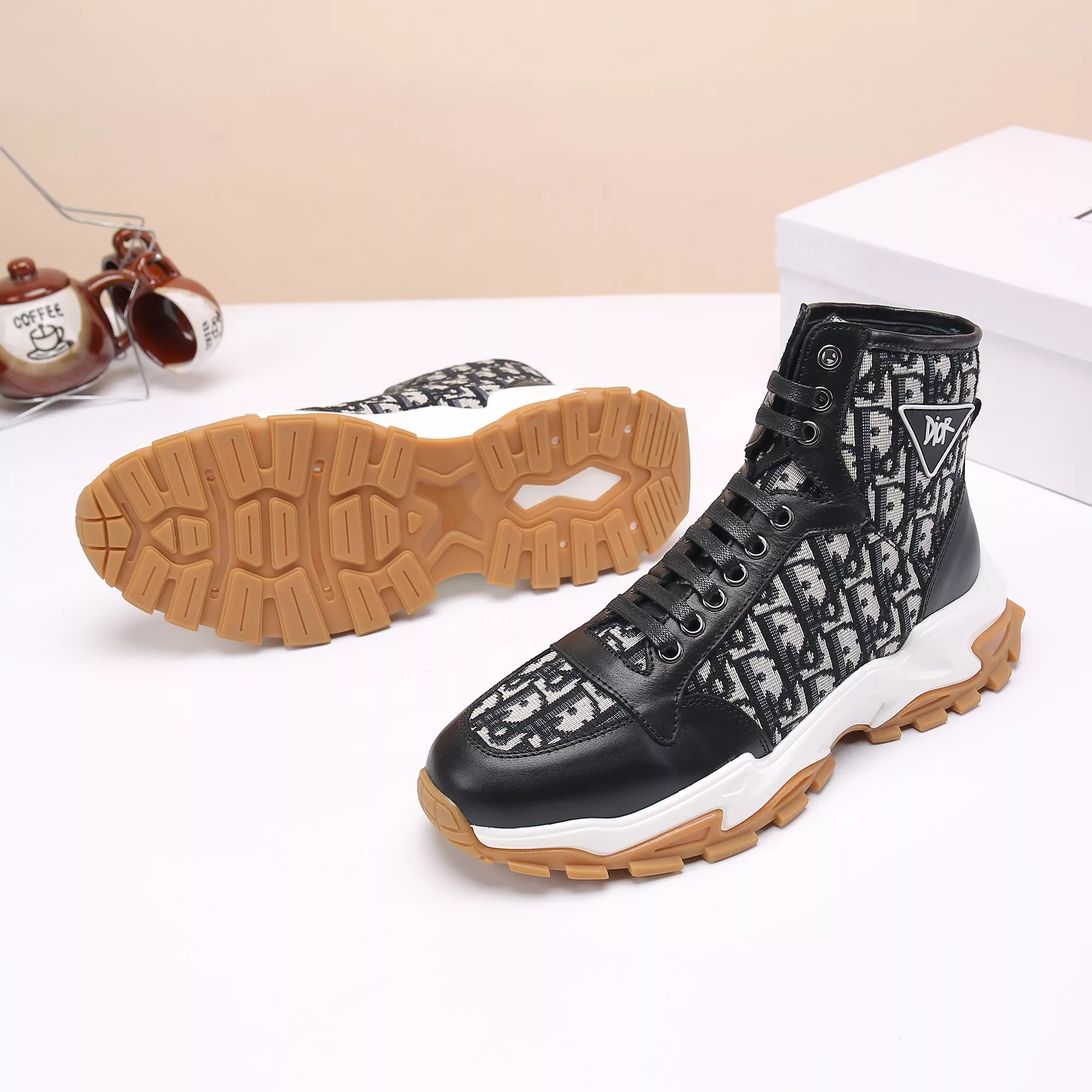 Christian Dior High Top Shoes For Women Lightweight 8725