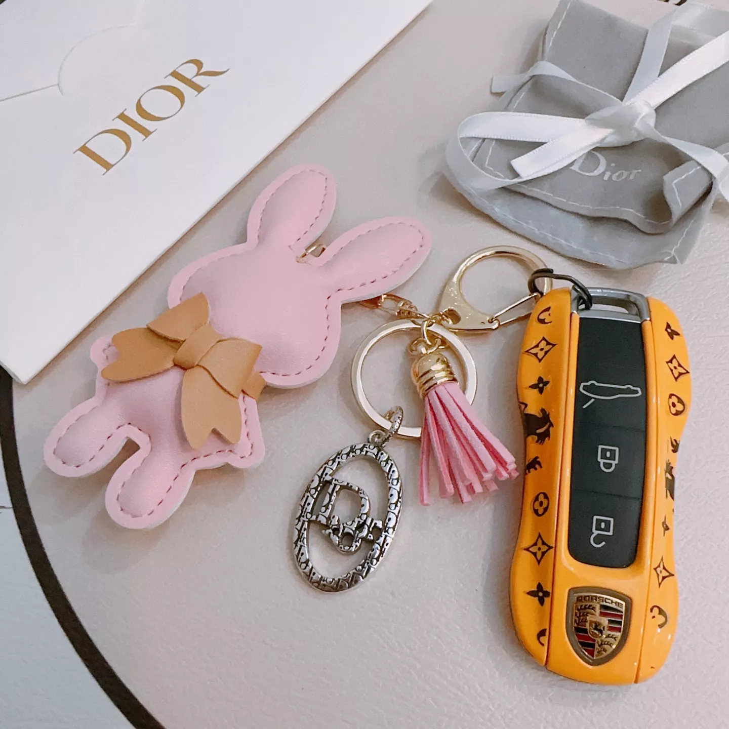 Christian Dior Key Holder And Bag Buckle Stylish 5722