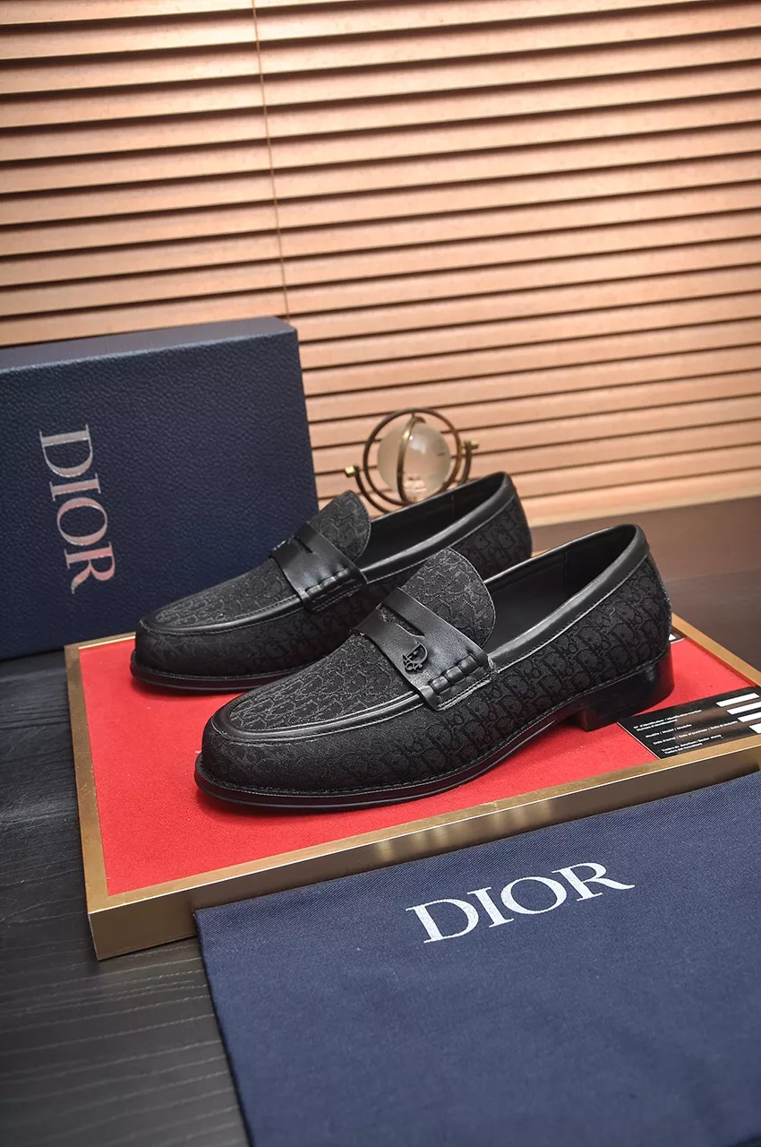 Christian Dior Leather Shoes For Men Bright 9359