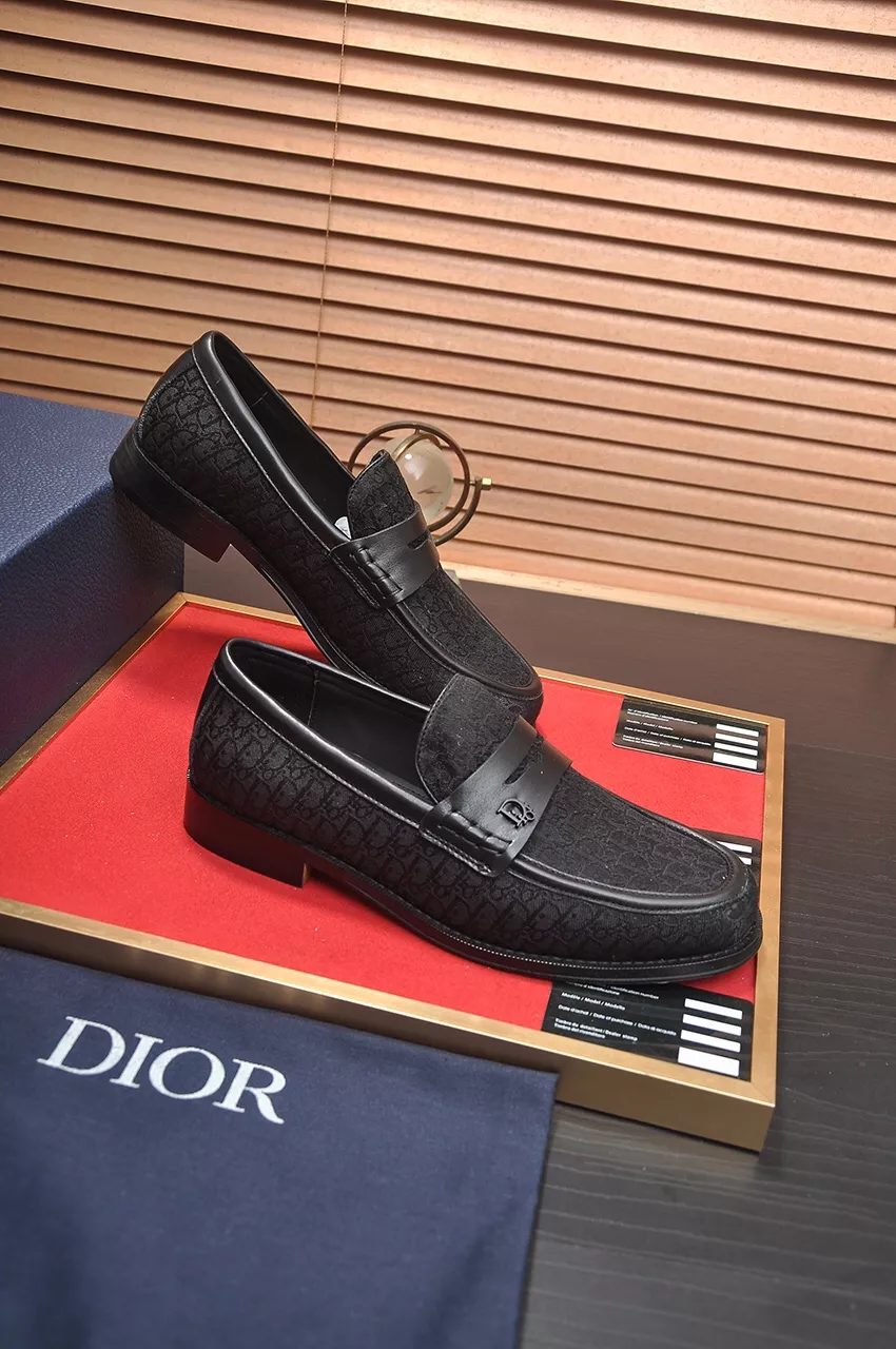 Christian Dior Leather Shoes For Men Bright 9359