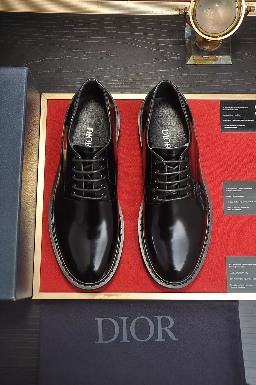 Christian Dior Leather Shoes For Men Compact 3637