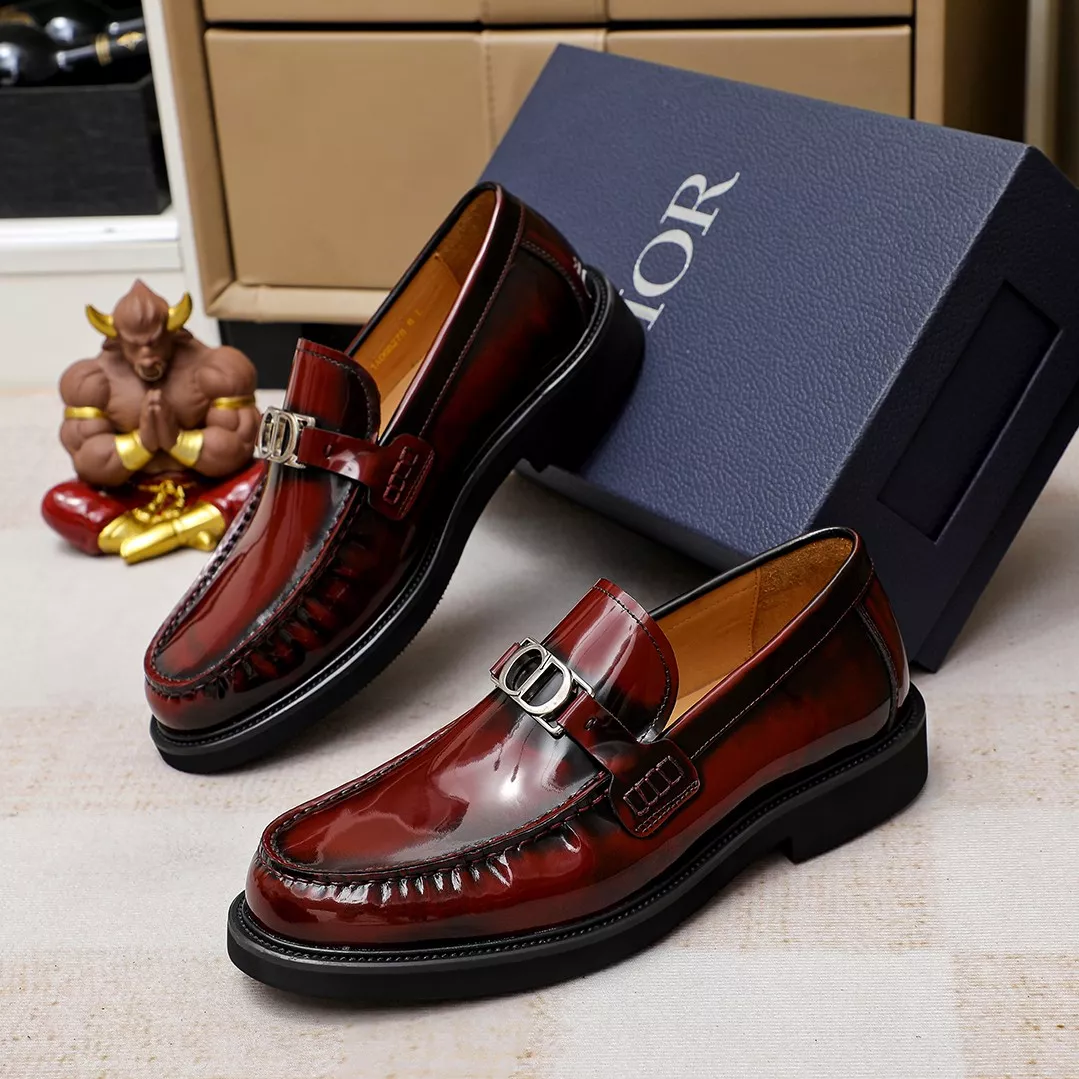 Christian Dior Leather Shoes For Men Elegant 1452