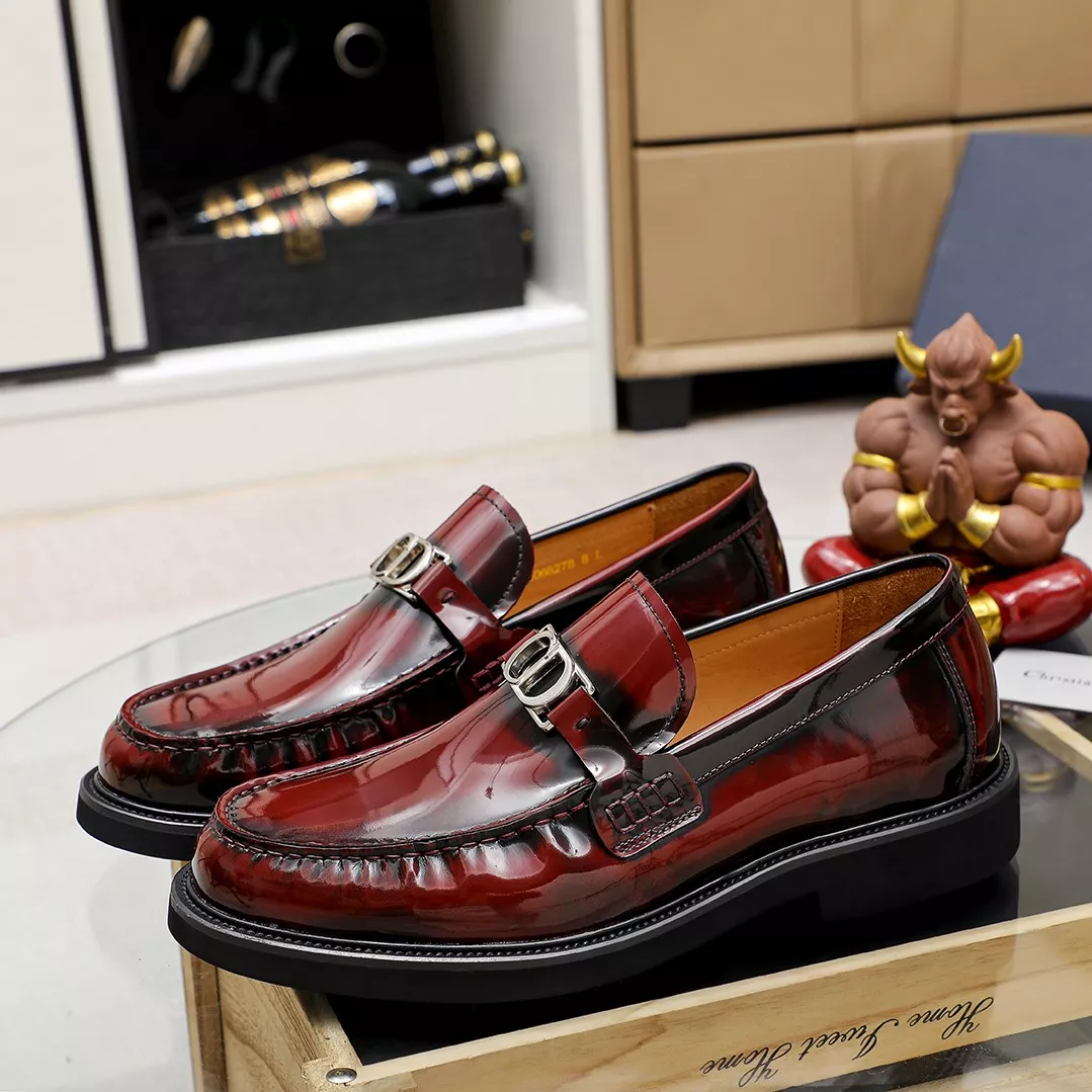 Christian Dior Leather Shoes For Men Elegant 1452