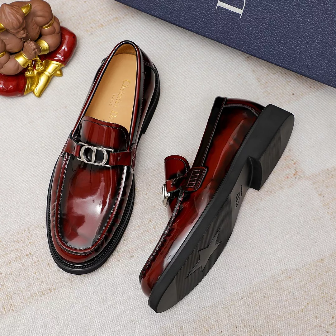Christian Dior Leather Shoes For Men Elegant 1452