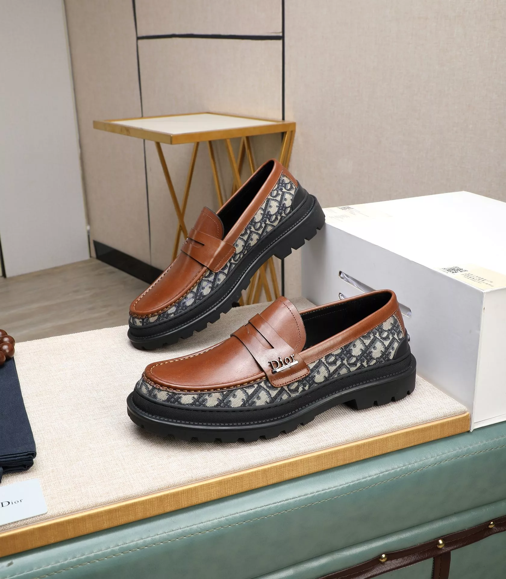 Christian Dior Leather Shoes For Men Functional 9292