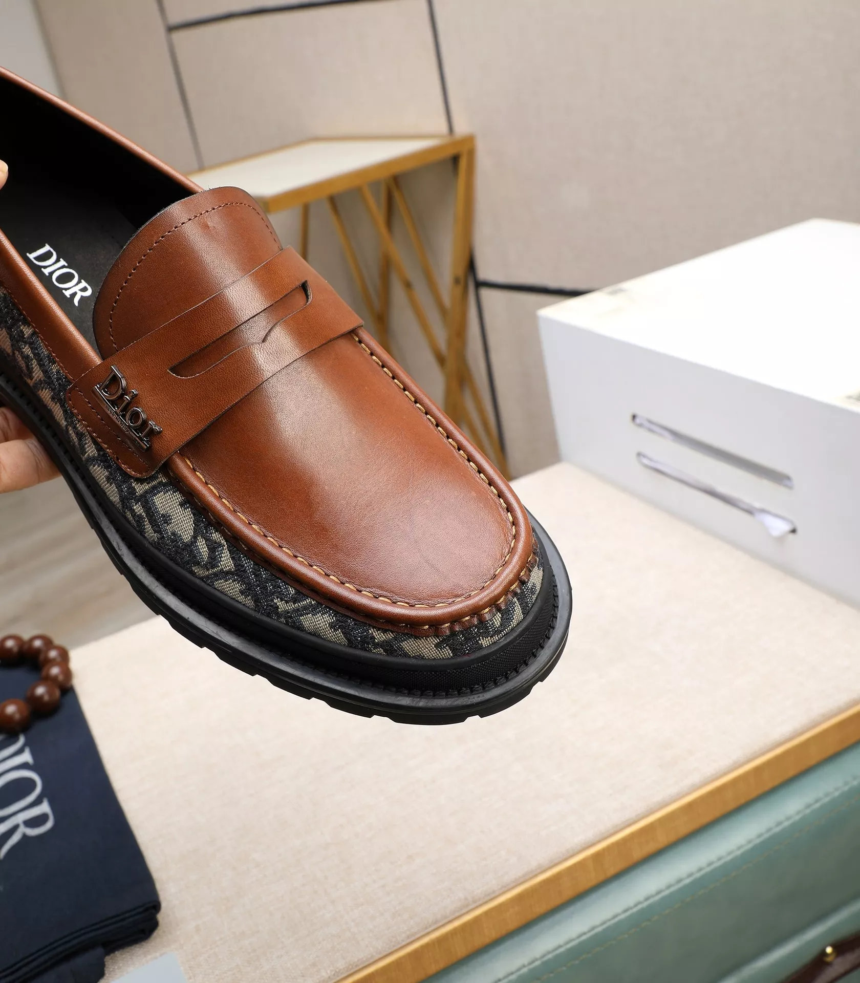 Christian Dior Leather Shoes For Men Functional 9292