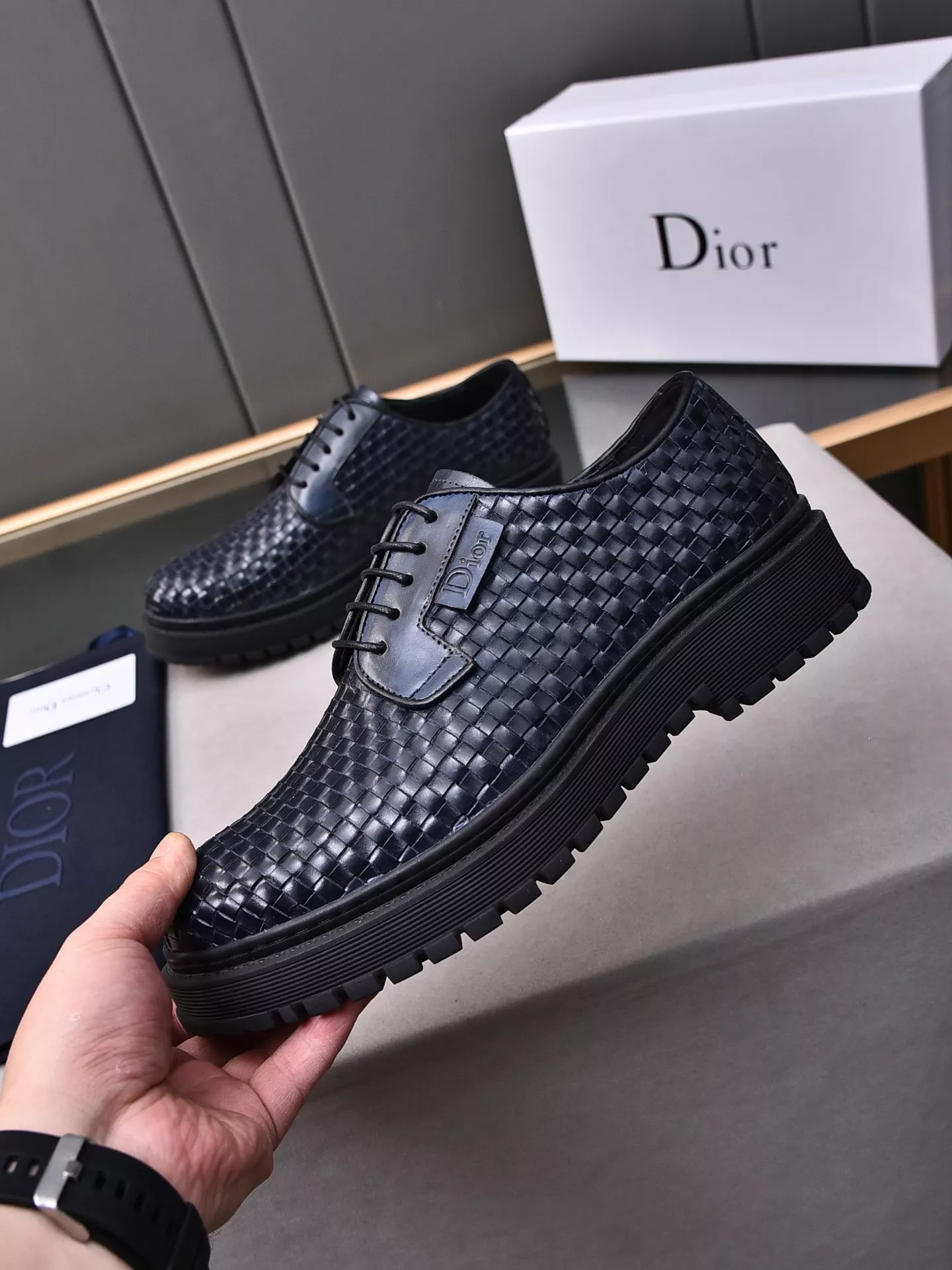 Christian Dior Leather Shoes For Men Sleek 9200