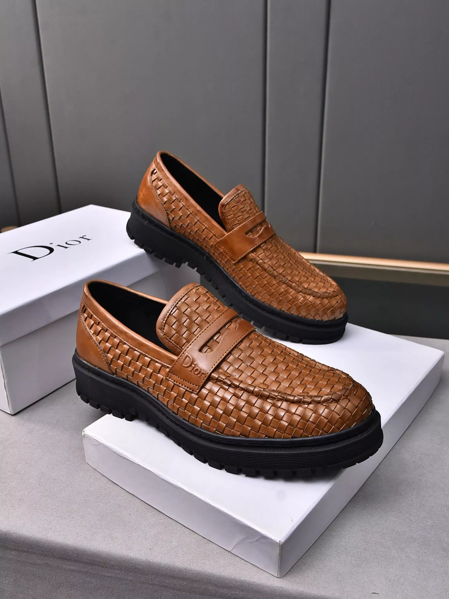 Christian Dior Leather Shoes For Men Trendy 4474