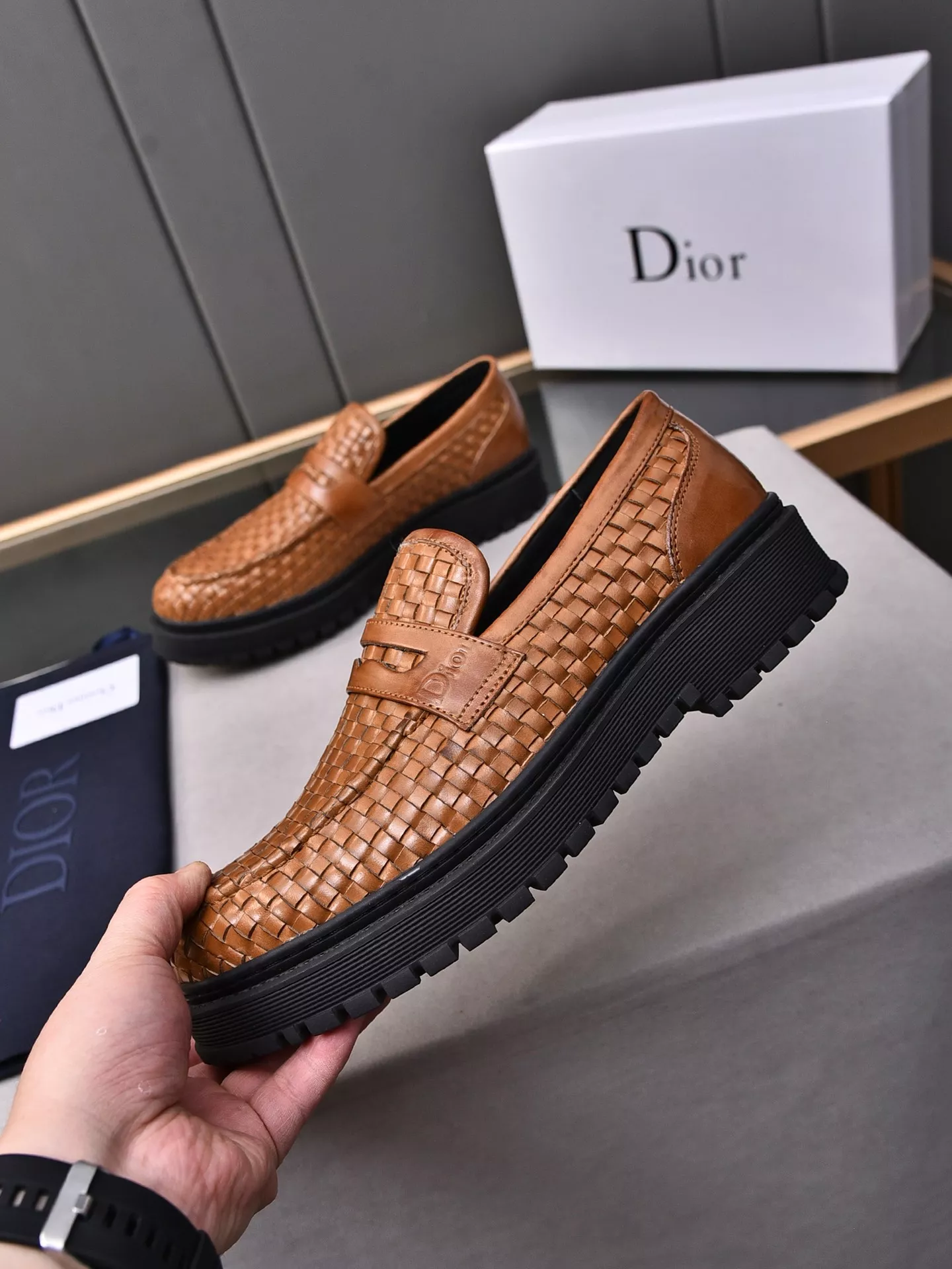 Christian Dior Leather Shoes For Men Trendy 4474