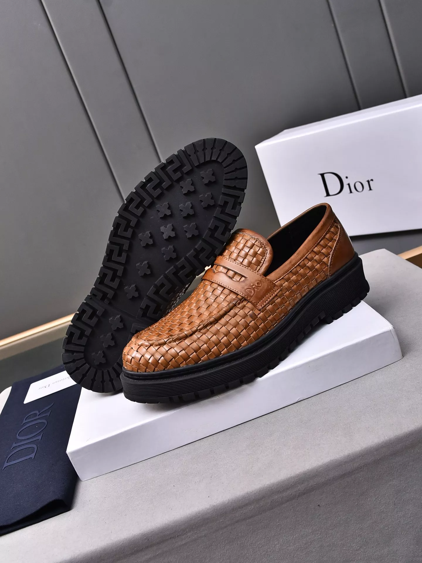 Christian Dior Leather Shoes For Men Trendy 4474