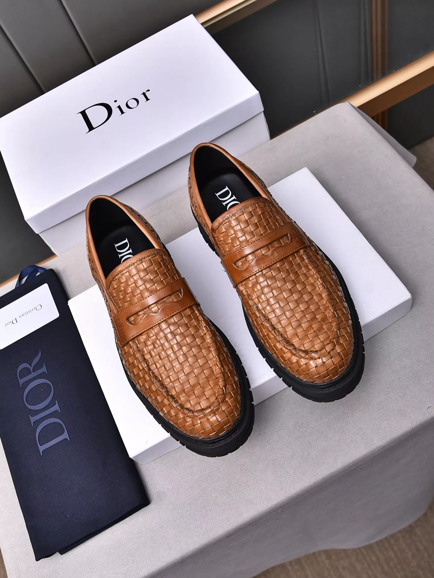 Christian Dior Leather Shoes For Men Trendy 4474