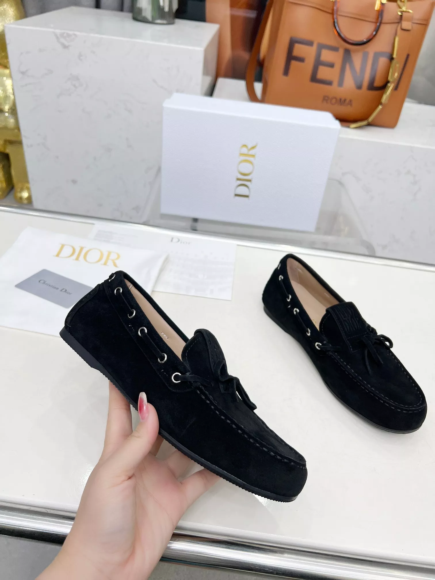 Christian Dior Leather Shoes For Women Practical 4752