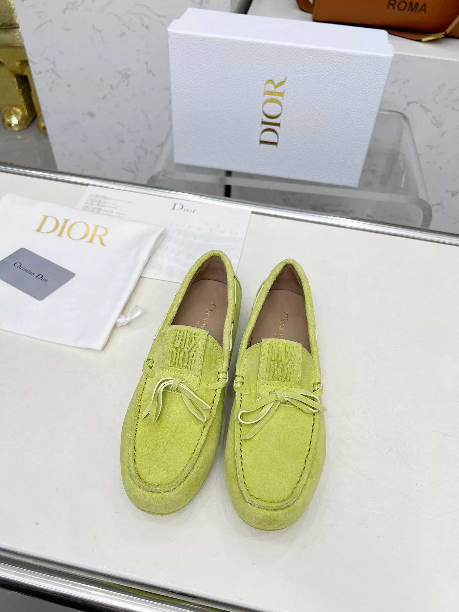 Christian Dior Leather Shoes For Women Vibrant 7879