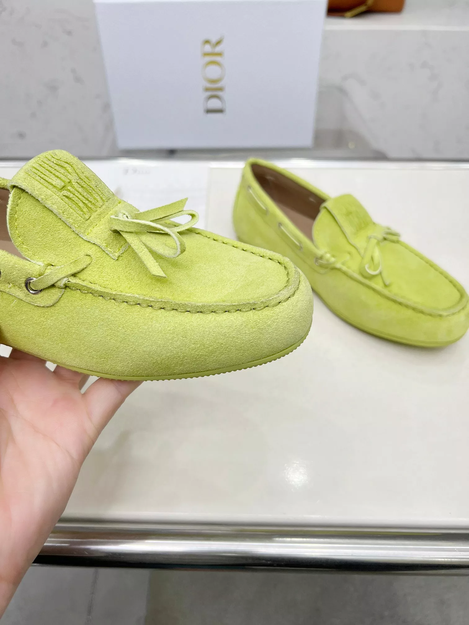 Christian Dior Leather Shoes For Women Vibrant 7879