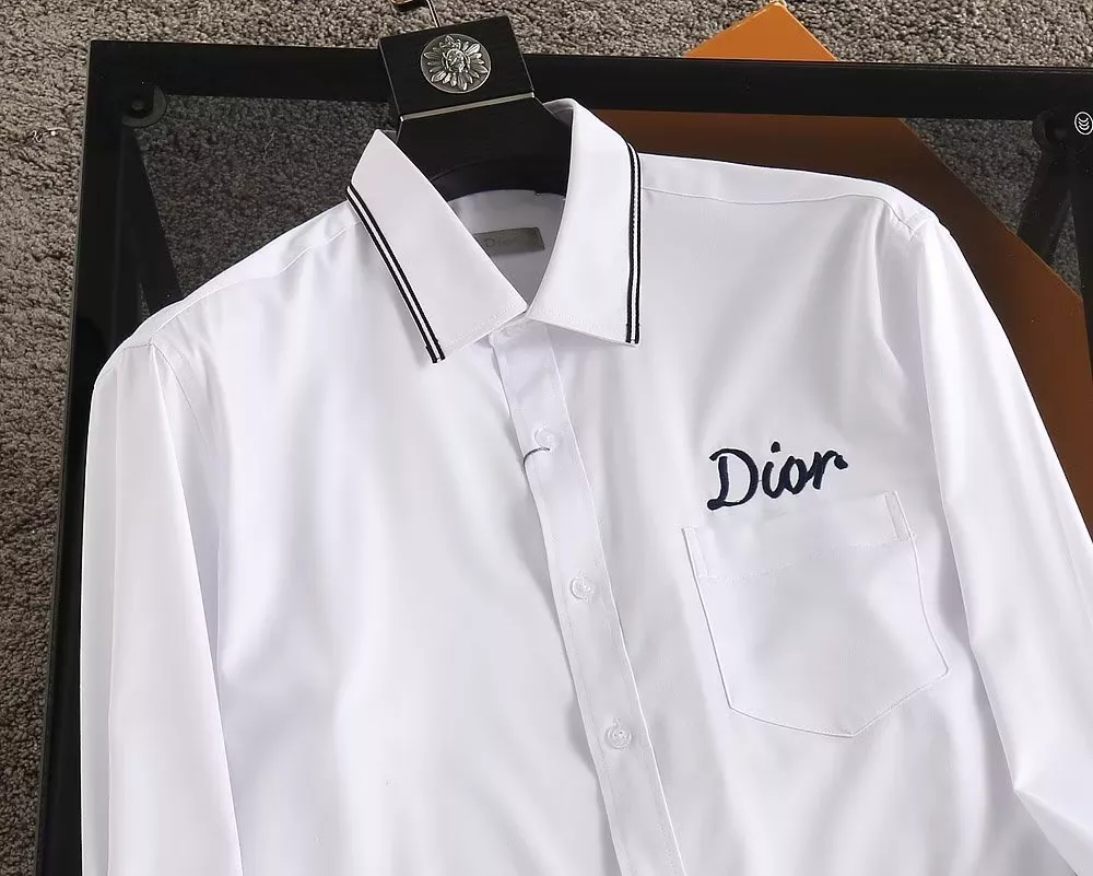 Christian Dior Shirts Long Sleeved For Men EasyMatch 8033