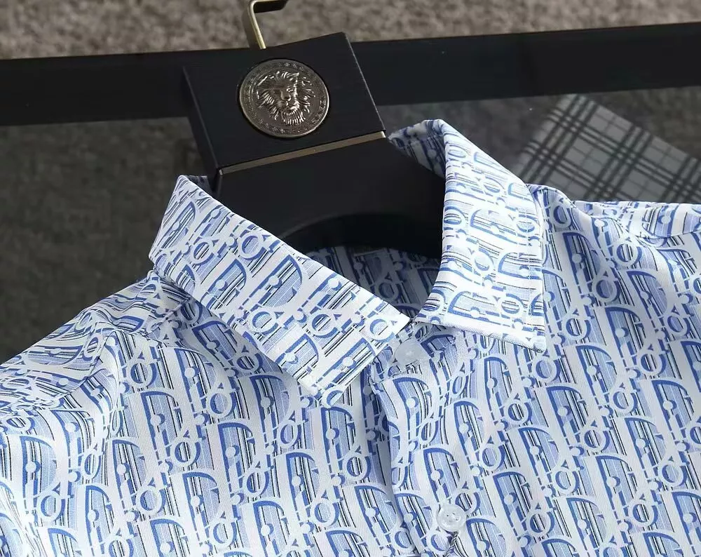 Christian Dior Shirts Short Sleeved For Men Breathable 7348