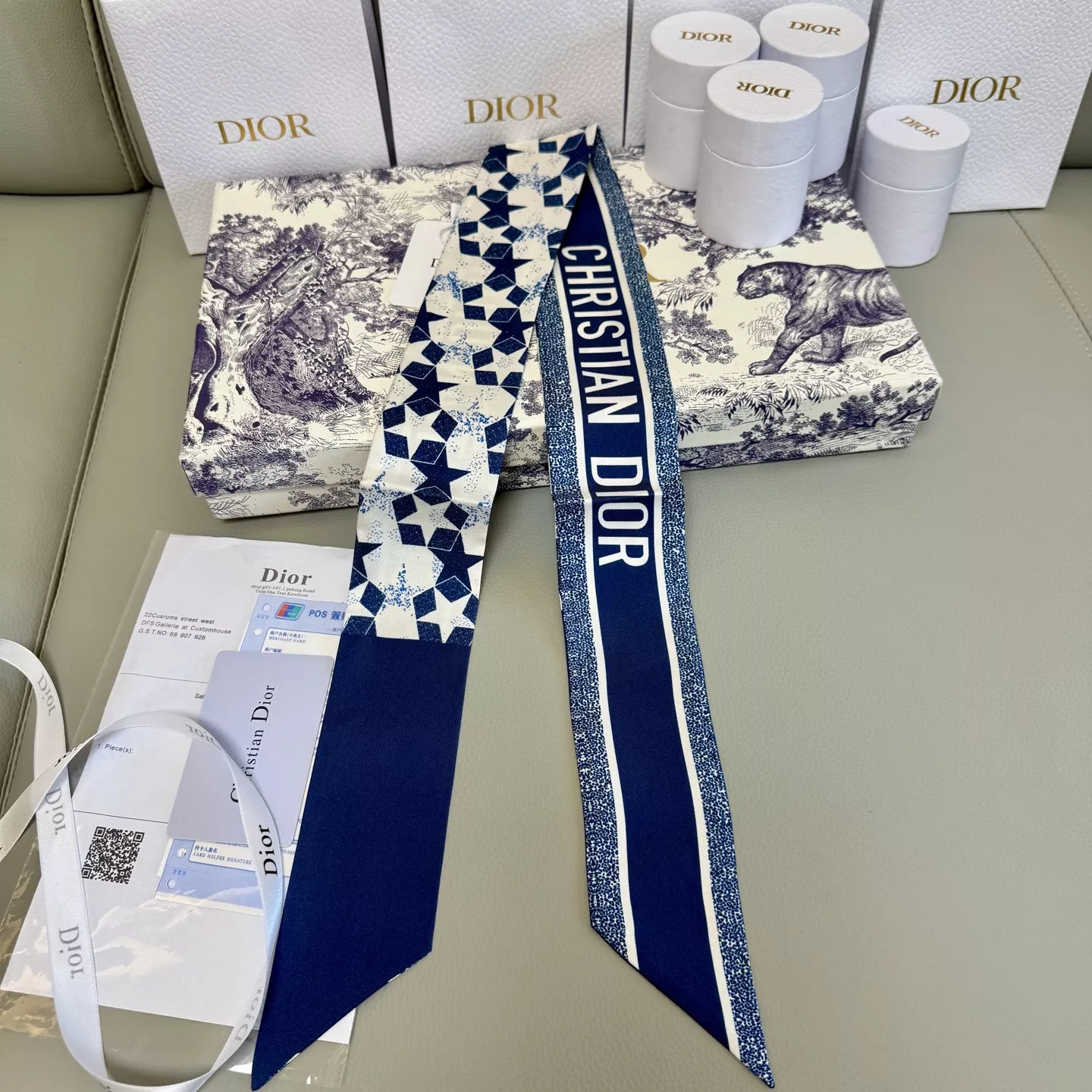 Christian Dior Silk Scarf Bright 7619