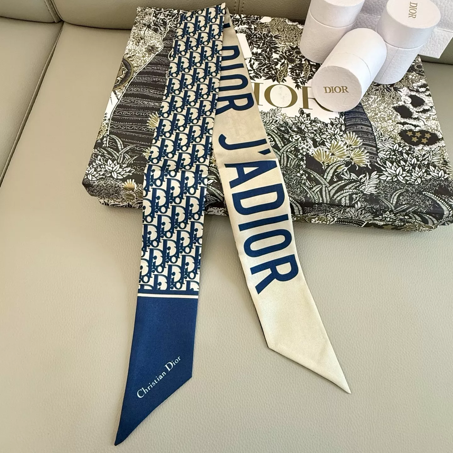 Christian Dior Silk Scarf Flexible 1624