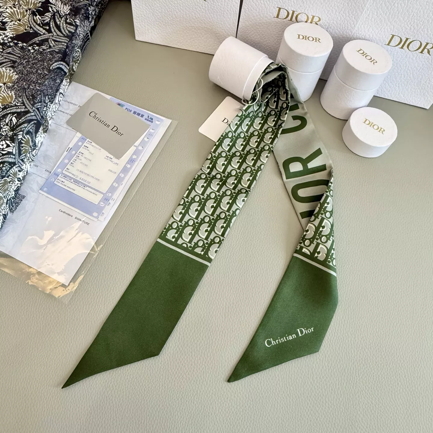 Christian Dior Silk Scarf Reliable 5611