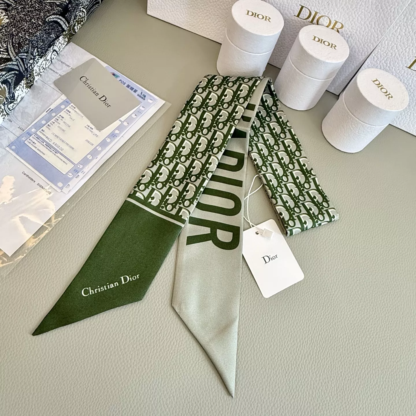 Christian Dior Silk Scarf Reliable 5611