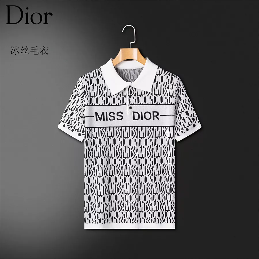 Christian Dior T-Shirts Short Sleeved For Men Practical 4531