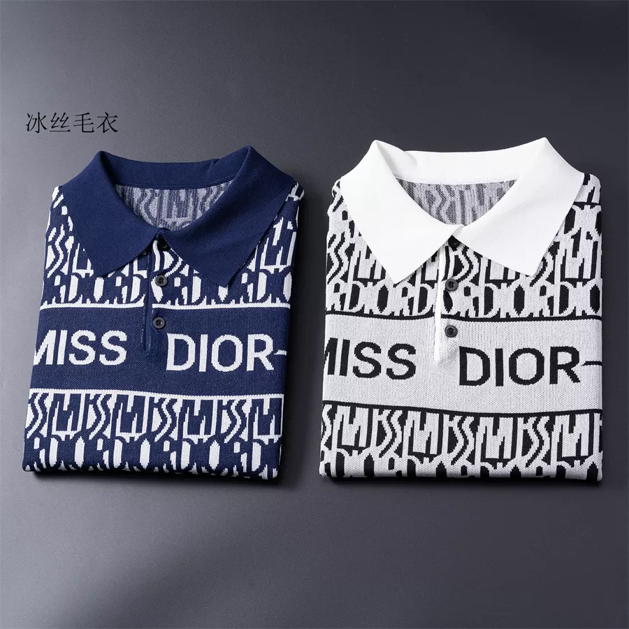 Christian Dior T-Shirts Short Sleeved For Men Practical 4531