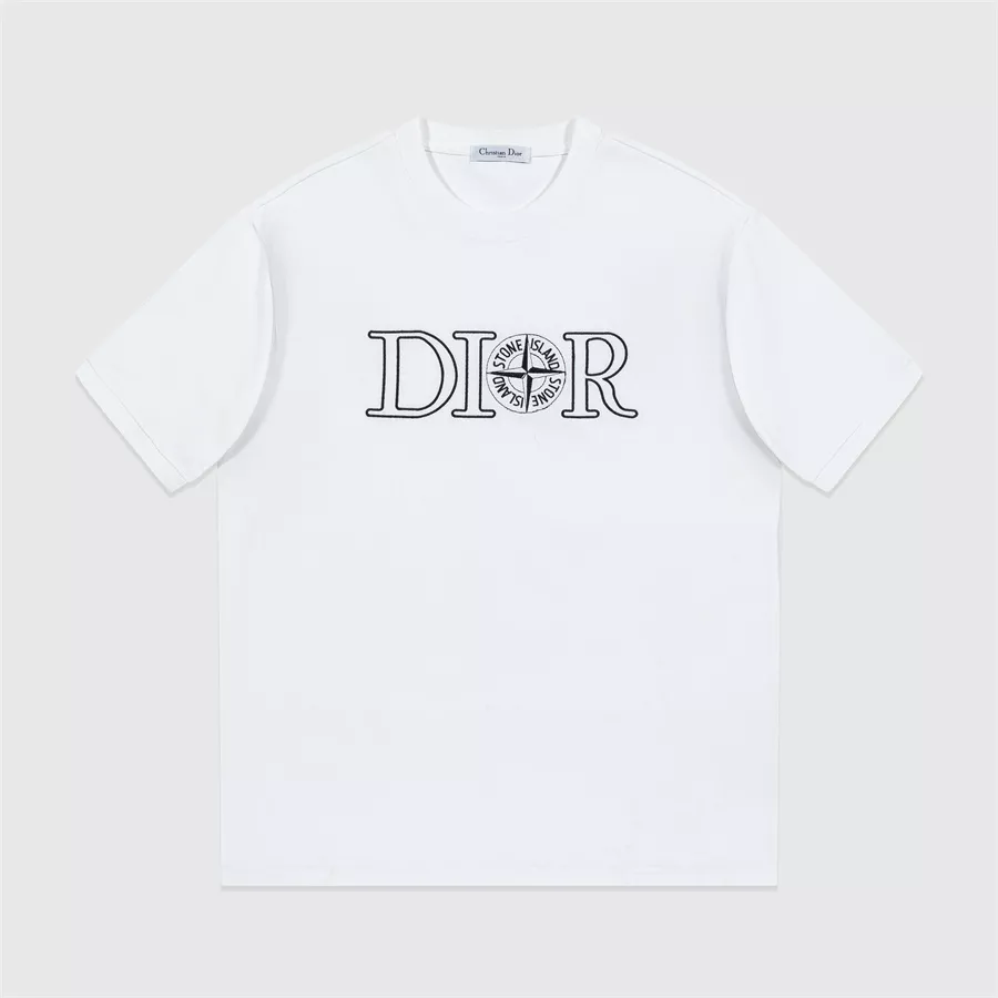 Christian Dior T-Shirts Short Sleeved For Unisex Efficient 8974