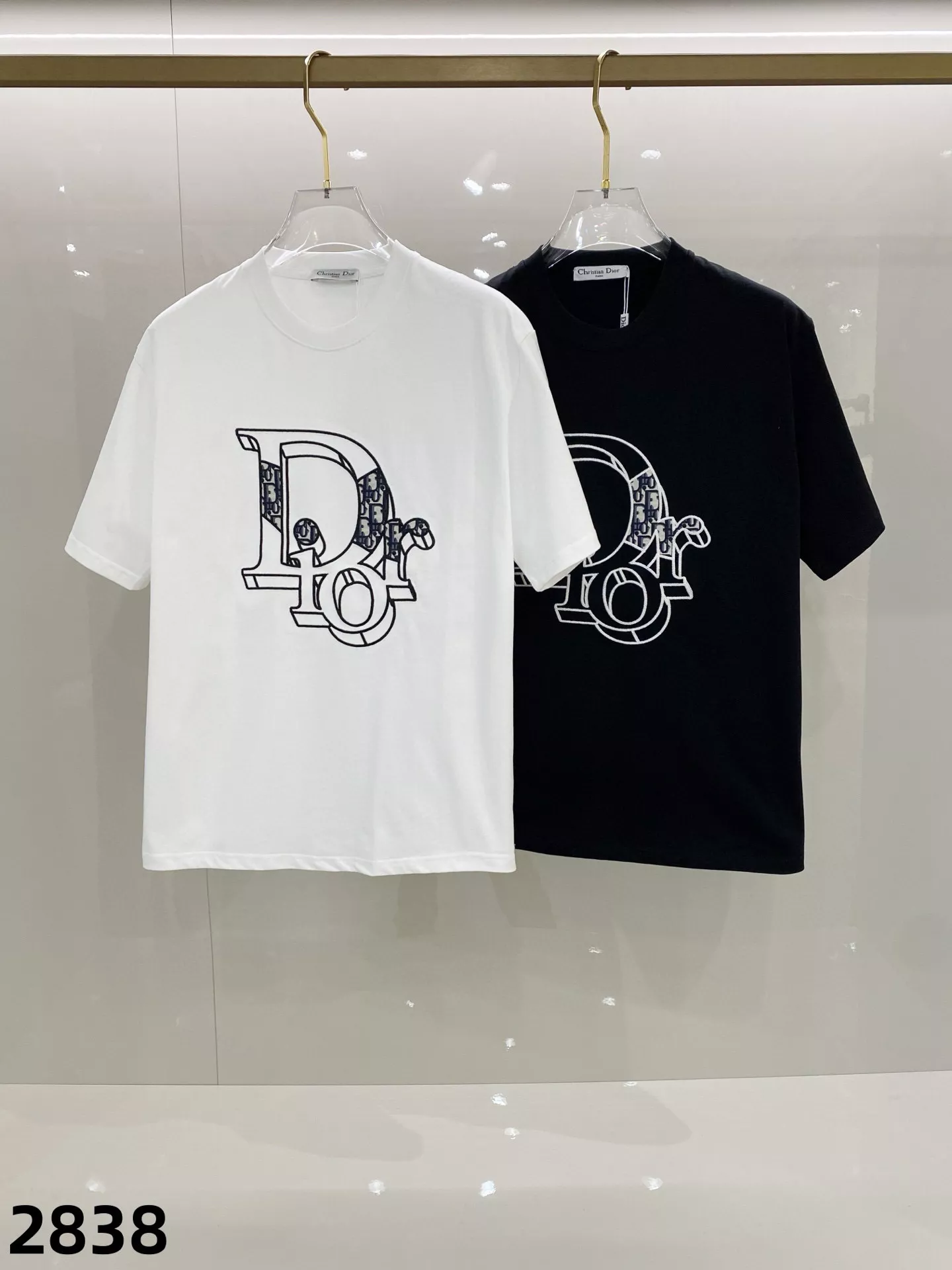 Christian Dior T-Shirts Short Sleeved For Unisex Elegant 3473