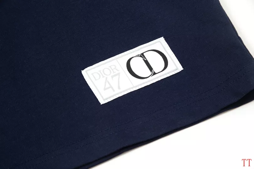 Christian Dior T-Shirts Short Sleeved For Unisex Flexible 3871