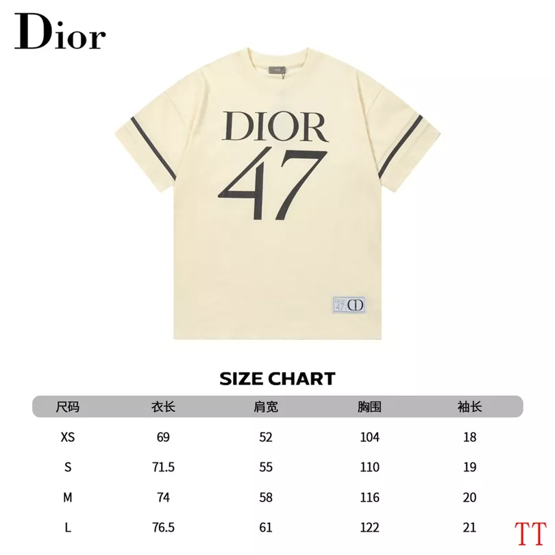 Christian Dior T-Shirts Short Sleeved For Unisex NewStyle 1247