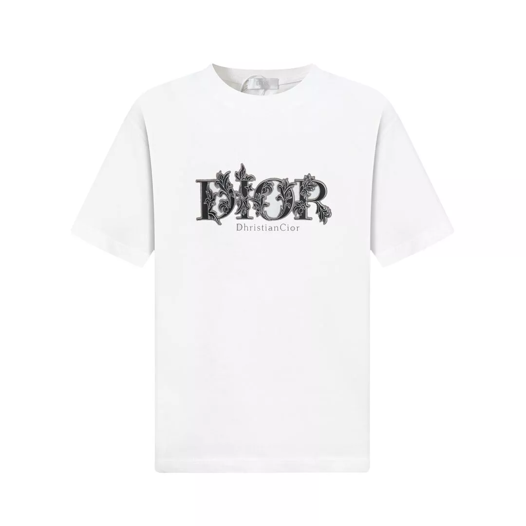 Christian Dior T-Shirts Short Sleeved For Unisex Sleek 872