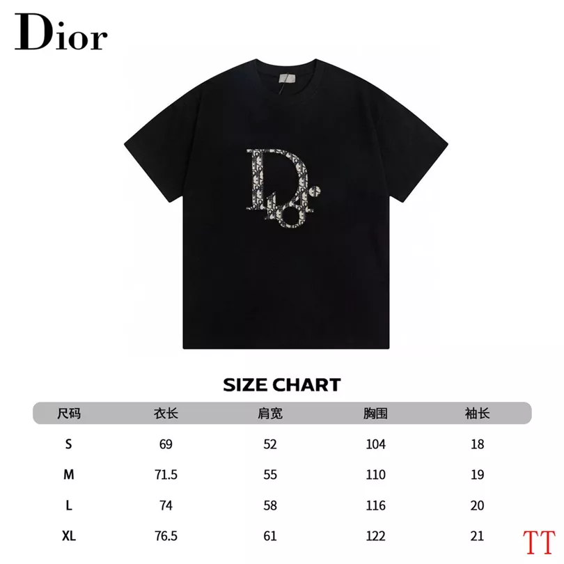 Christian Dior T-Shirts Short Sleeved For Unisex Timeless 8587