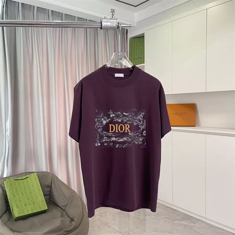 Christian Dior T-Shirts Short Sleeved For Unisex Vibrant 3301